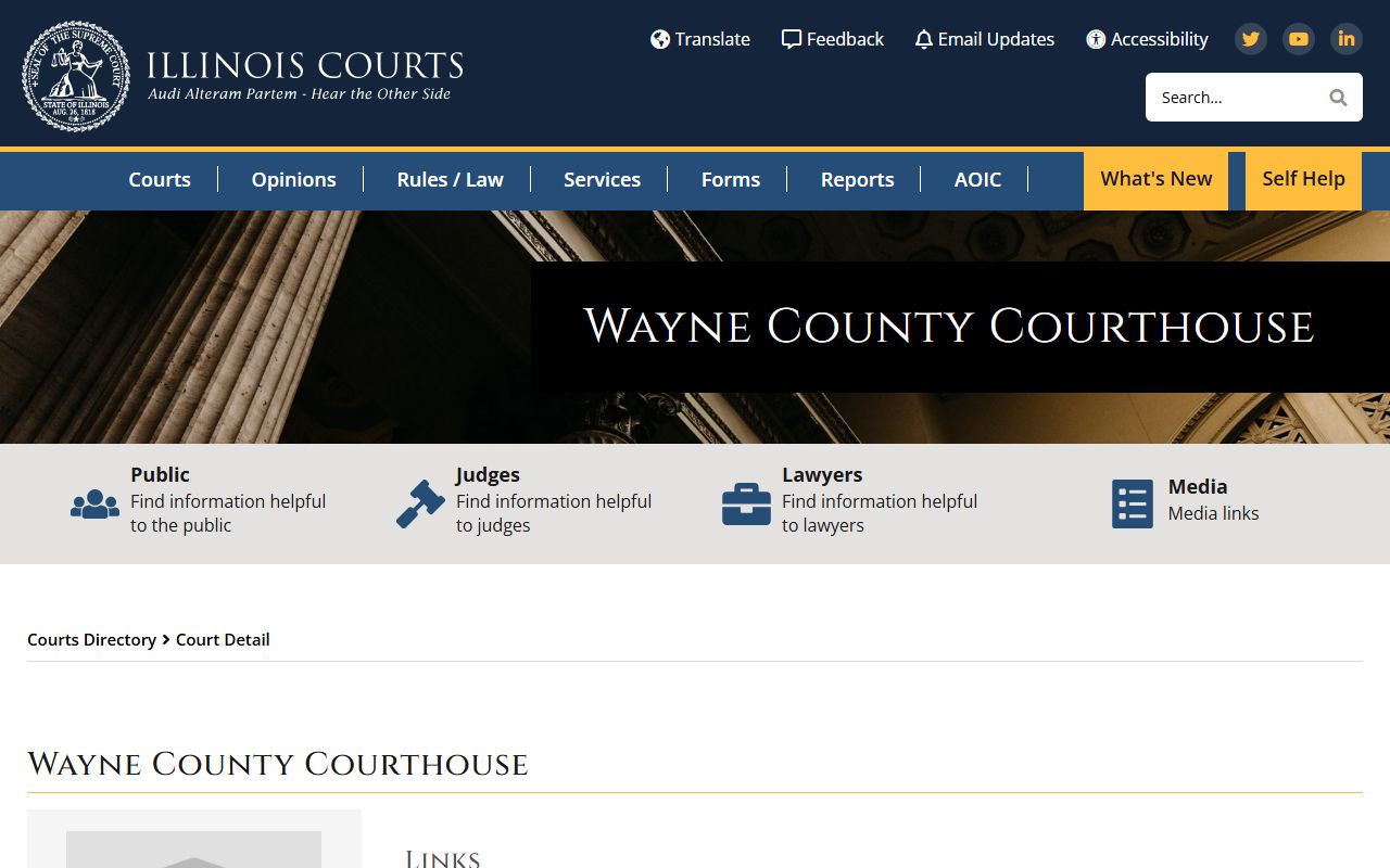 Wayne County Courthouse court records after jail arrest