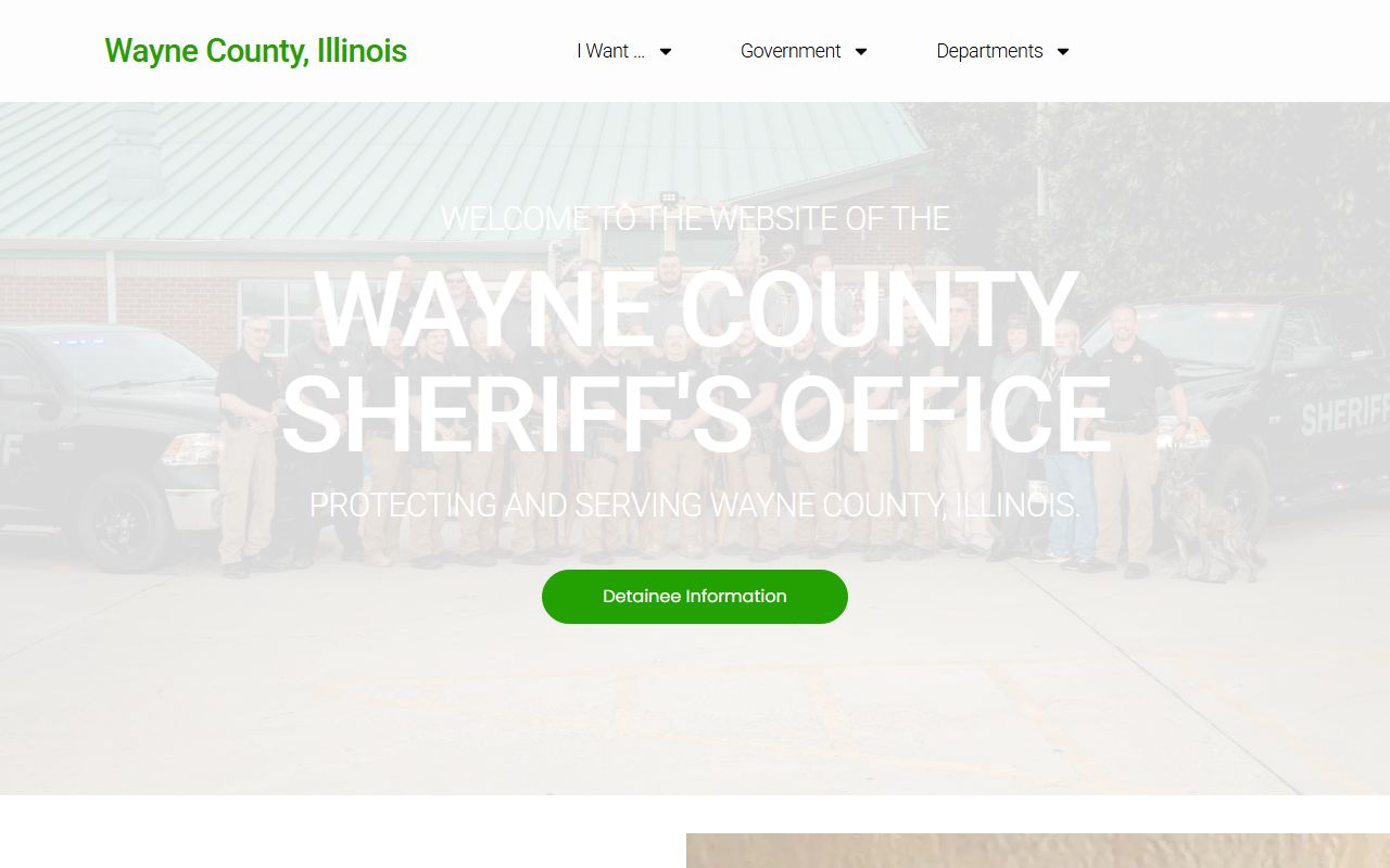 Wayne County Jail sheriff office and inmate lookup contact page